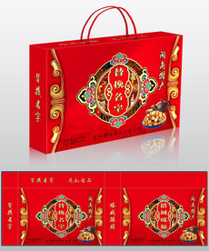 红色喜庆特产礼盒包装设计