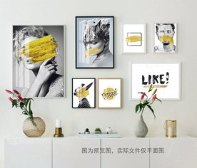 北欧美女多联组合装饰画