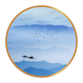 中式水墨山水 山水情 水墨画