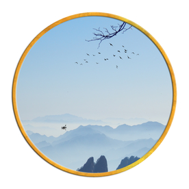 中国风   抽象山水画 大厅装