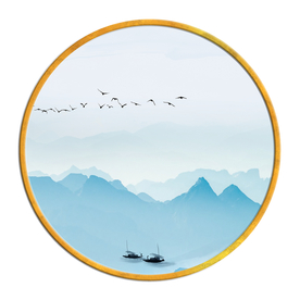 中国风   抽象山水画 大厅装