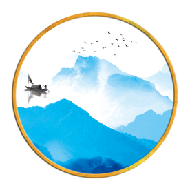 中国风   抽象山水画 大厅装