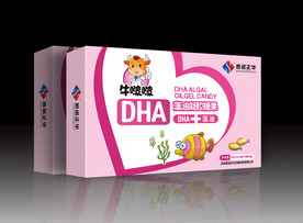 婴童保健品包装设计展开图