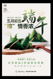 中国风传统节日端午佳节促销海报