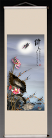 原创水墨荷花玄关挂画装饰画