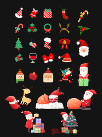 圣诞元素素材图标icon