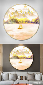 水墨意境山水新中式挂画