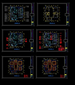 现代四室两厅两卫全套施工图纸