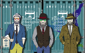 个性时尚男装店背景墙