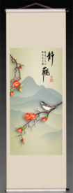 原创高清玄关梅花花鸟挂画装饰画