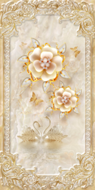 欧式雕花天鹅玄关图