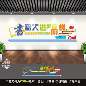 《阅读》学校文化墙