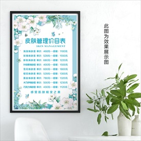 美容价目表