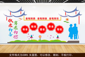 敬老为德 敬老为善 文化墙