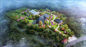 景观效果图花园庭院