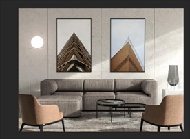 海报画框智能对象样机图片