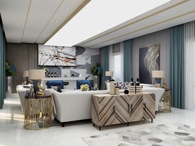 客厅现代轻奢风格