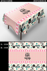 可爱猫咪卡通桌布