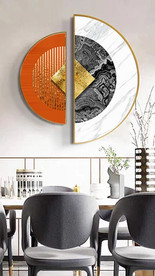 爱马仕半圆装饰画