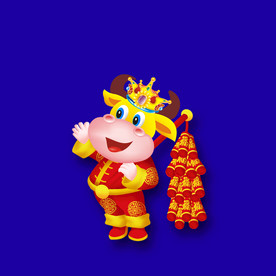 牛年门画牛年门贴卡通牛牛年大吉