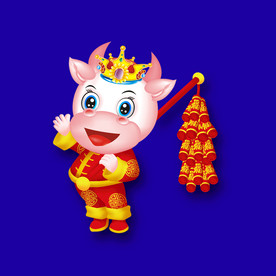 牛年门画牛年门贴卡通牛牛年大吉