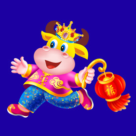 牛年门画牛年门贴卡通牛牛年大吉