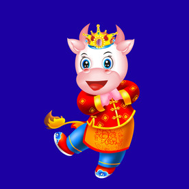 牛年门画牛年门贴牛年大吉卡通牛