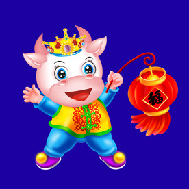 牛年门画牛年门贴牛年大吉卡通牛