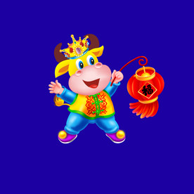 牛年门画牛年门贴卡通牛