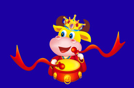 牛年门画牛年门贴卡通牛