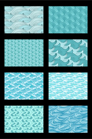 中国风花纹 海浪