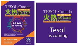 英语海报 tesol 培训机构