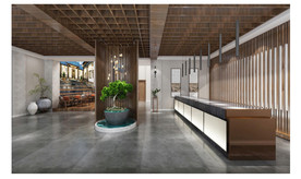 民宿设计前台效果图