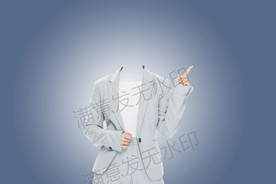 灰色西装模板半身形象照