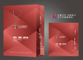 红色手提袋 手提袋设计 手提袋