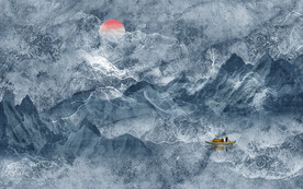 新中式水墨山水画