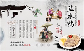 盐水鸭背景墙