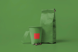 咖啡杯子纸袋样机