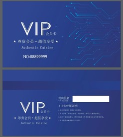 VIP卡 蓝色 科技