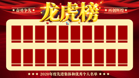 企业销售业绩龙虎榜排行榜海报