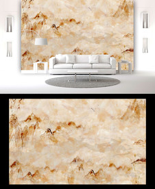 大理石山水电视背景墙