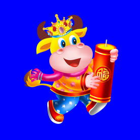 牛年门画牛年门贴牛年卡通牛