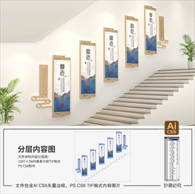 养老院楼梯文化墙