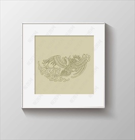 凤凰图案矢量图