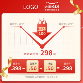 618年中大促价格曲线促销主图