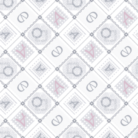 大牌精美字母乱花格子