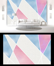 简约线条背景墙