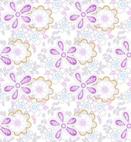 大牌精美抽象线条花卉