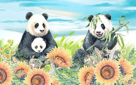 大熊猫背景墙