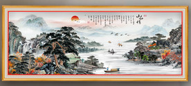 原创水墨山水风景装饰画